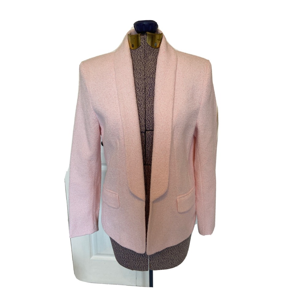Max & Moi Womens Blazer Jacket Cotton Blend Pastel Pink Size 38 Med‎ Paris